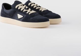Prada Downtown Re-Nylon and suede sneakers