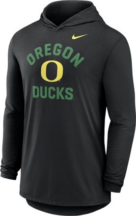 Nike Oregon Primetime Arch Nike Mens Dri-FIT College Long-Sleeve Hooded T-Shirt in Black | 01NB00AUON-UKL