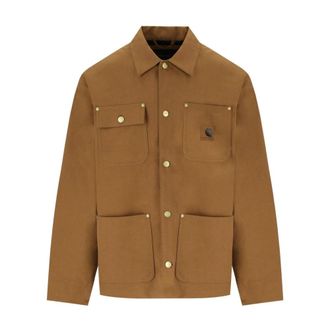 Carhartt Work in Progress Kunstsu&egrave;de Hamilton Jas - Heren - Zomerjassen - Bruin - XL - Su&egrave;de - Jassen