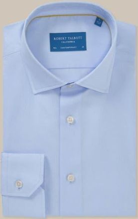 Robert Talbott Reynolds Twill Contemporary Fit Shirt in Light Blue at Nordstrom, Size 15.535