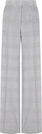 Max Mara Wijde Pantalons met Tailoring - Dames - Wijde Broeken - Grijs - S - Wol - Broeken