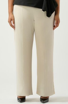 Estelle Night Tide Hollywood Waist Pants in Stone at Nordstrom, Size 22W