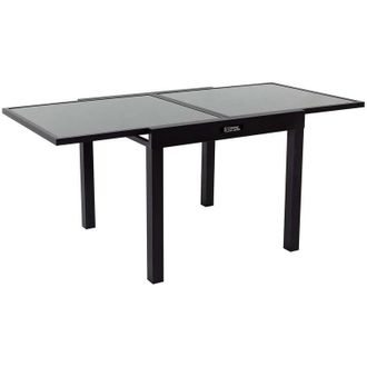 Habitat et Jardin Tavolo da giardino allungabile in alluminio PORTO 8 - Phoenix - Nero