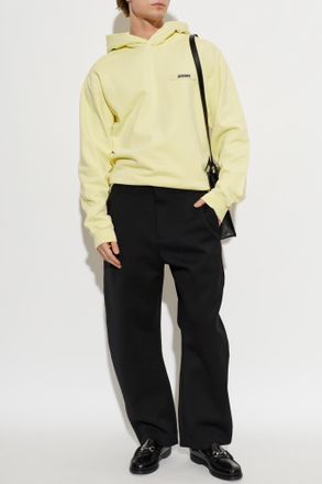 Jacquemus Sweatshirt With Logo Patch, Mens, Yellow
