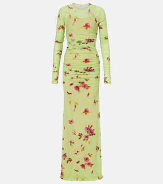 Blumarine Floral jersey maxi dress