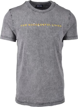 Diesel Grey Washed Cotton T-Shirt