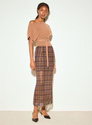 Icone Womens Micromesh maxi skirt