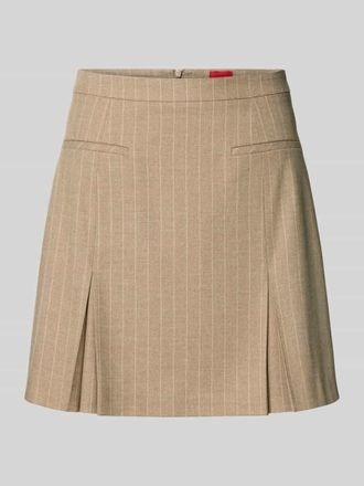 HUGO BOSS Mini-Rock mit Nadelstreifenmuster Modell RAMOLA in Sand, Gr&ouml;&szlig;e 36