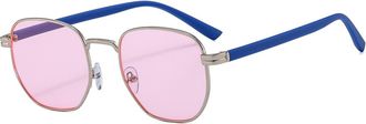 Generic Mens Outdoor Vacation Sunglasses Womens Sports Commuter Driving Sun Glasses(Pink)