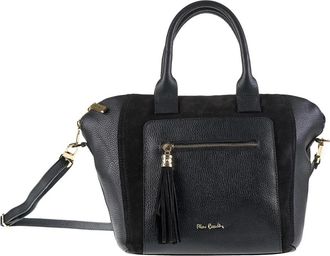 Pierre Cardin Leren Handtas - Dames - Handtassen - Zwart - ONE Size - Katoen - Tassen