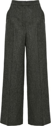 Yves Salomon flannel tailored trousers - Grey