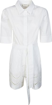 P.A.R.O.S.H. White Eyelet Embroidered Romper