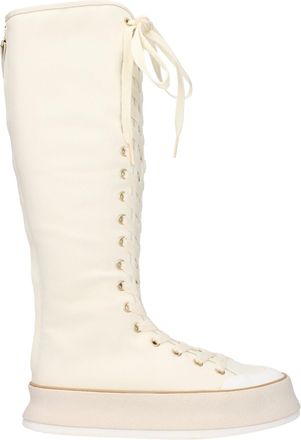 Max Mara Platform Canvas Kniehoge Laarzen