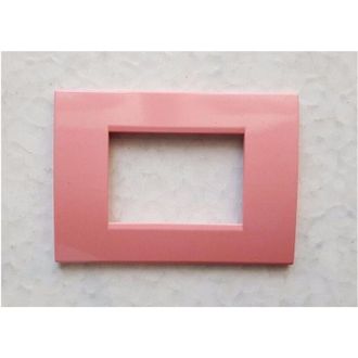 Trade Shop Trade Shop - Placca Placche Placchete Compatibili Living Light In Abs 3 4 7 Posti Colorate - Rosa