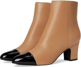 Marc Fisher Aleea Womens Boots Light Natural/Black : 7.5 M, Leather/Synthetic