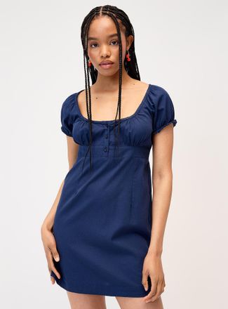 Twik Womens Cotton puff-sleeve dress