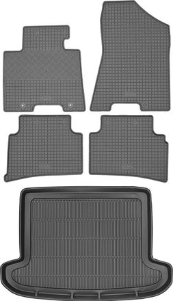 OEM Hyundai Tucson Iii Suv De 2015 (juego) - Alfombrillas De Goma Para Coche + Alfombrilla Para Maletero