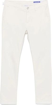 Jacob Cohen Beige Jeans met Witte Details - Heren - Slim Fit Jeans - Beige - W31 - Jeans
