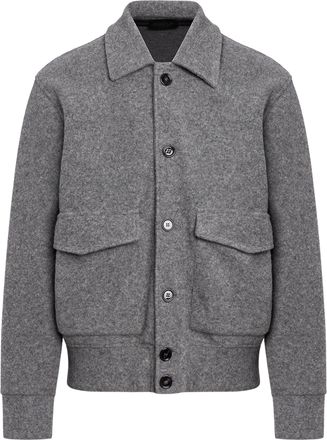 Dondup Wool-Blend Flap Pocket Jacket