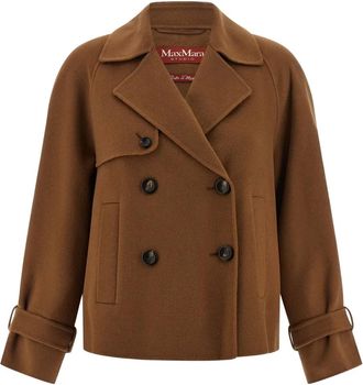 Max Mara Nupar jack met dubbele rij knopen - Bruin