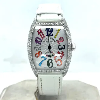 Franck Muller Pre-owned Franck Muller Colors Dream Diamond White Dial Ladies Watch 7502 QZ D