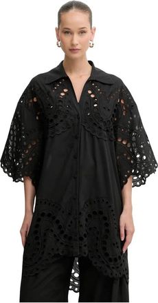 Charo Ruiz Ibiza Tao Blouse - Dames - Blouses - Zwart - XS - Katoen - Overhemden