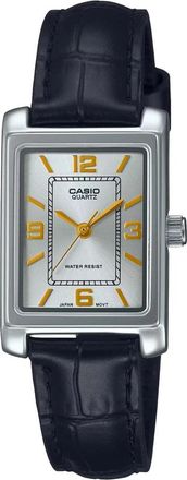 Casio Klassiek Rechthoekig Horloge - Dames - Horloges - Grijs - ONE Size - Leer - Accessoires