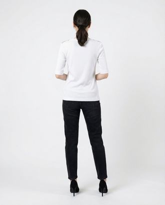 Brunello Cucinelli Ribbed V-Neck Blouse - White