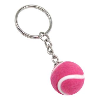 Generic Tennis Ball Keychain - Stylish Metal Keychain, Tennis Racket Keychain, Colorful Vibrant School Reward Toy, Cute Sports Keychain for Gifts, Ec Bags, ho