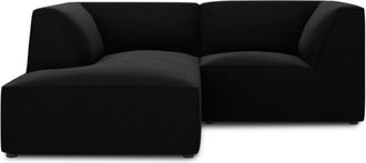 BLOOMINGLOFT 3-Sitzer Ecksofa Sao 186 x 180 cm, mit Samtbezug / Eckteil links