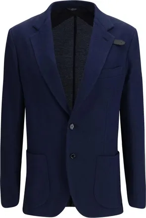 Brioni Blazer in Jersey - - Jackets - Uomo - Blu - S