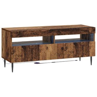 vidaXL Mueble De Tv Led Madera Envejecida Madera De Ingenier&iacute;a Vidaxl