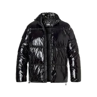 Karl Lagerfeld Heren, Jassen, Zwart, Maat: 2XL Leer