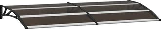 vidaXL Marquesina De Puerta Pc Negro 200x75 Cm Vidaxl