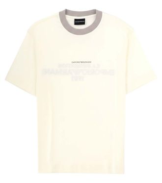 Emporio Armani White None Logo Crew Neck T-Shirt