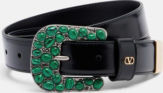 Valentino Garavani VLogo embellished leather belt