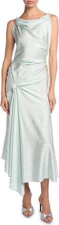 Victoria Beckham Posy Midi Dress In Light Blue