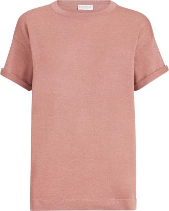 Brunello Cucinelli Cashmere and silk lightweight sweater in Pink at Nordstrom, Size 4X-Large Eu