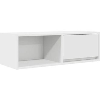 vidaXL Vidaxl - Mueble De Tv De Madera De Ingenier&iacute;a Blanco 80x31x25,5 Cm