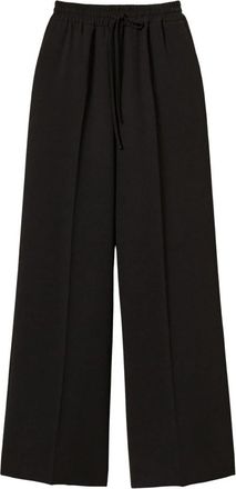 Twinset Wijde Broek - Dames - Wijde Broeken - Zwart - XL - Polyester - Broeken