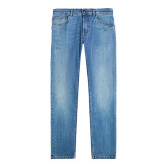 Fay Slim-fit Jeans, male, Blue, Size: W36 Slim-fit Five-pocket Jeans