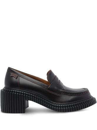 Camper 70mm Pix London leather loafers - women - CALFSKIN/Rubber/CALFSKIN - 40 - Red