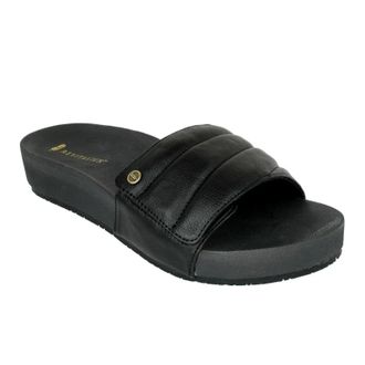 Revitalign Womens Revitalign Breezy Deluxe Sandals Black Slip On Open Toe Slide HAWK931