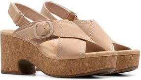 Clarks Nerisa Pace Slingback Sandal in Sand Nubuck at Nordstrom Rack, Size 8.5