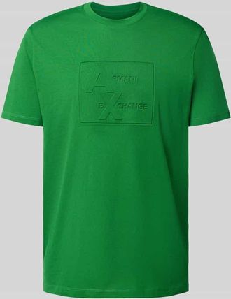A|X Armani Exchange T-Shirt mit geripptem Rundhalsausschnitt in Gruen, Größe XXL