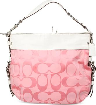 Coach Borsa a spalla in tela con logo - Rosa