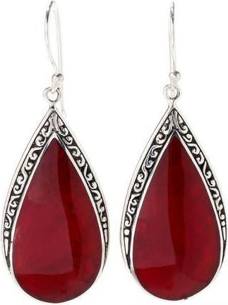 Samuel B. Pear Shape Drop Earrings in Red at Nordstrom Rack
