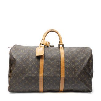 Louis Vuitton Pre-owned Womens Keepall 55 Travel Bag - Brown - One Size