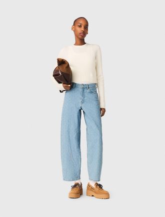 Maje Jumper With Jewelled Buttons - Off White - Maje