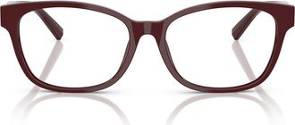Tiffany & Co. 55mm Pillow Optical Glasses in Burgundy /Demo Lens at Nordstrom